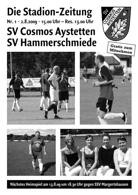 Die Stadion-Zeitung SV Cosmos Aystetten SV Hammerschmiede ...