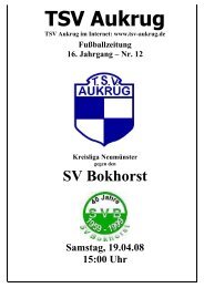 Kreisliga Neumünster - TSV Aukrug