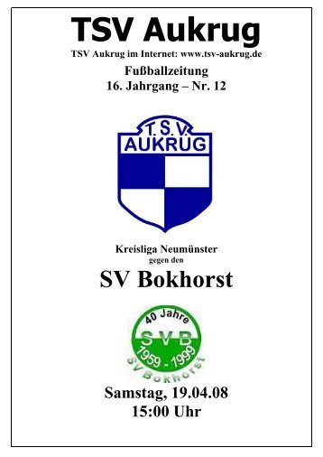 Kreisliga Neumünster - TSV Aukrug