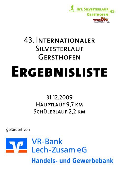 Ergebnisliste - Silvesterlauf