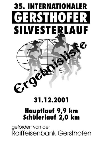 ERGEBNISLISTE 35. int. Silvesterlauf in Gersthofen