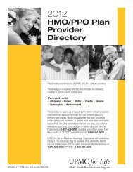 2011MC REGION 1 NON NCQA.sv - UPMC Health Plan