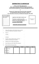 Application Form-A for admission into - Acharya N.G. Ranga ...