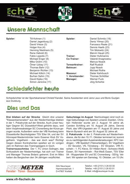 Ausgabe 02 - VfR Krefeld-Fischeln 1920 e.V.