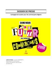 Dossier de presse - Campagne de soutien pour les commerçants liégeois
