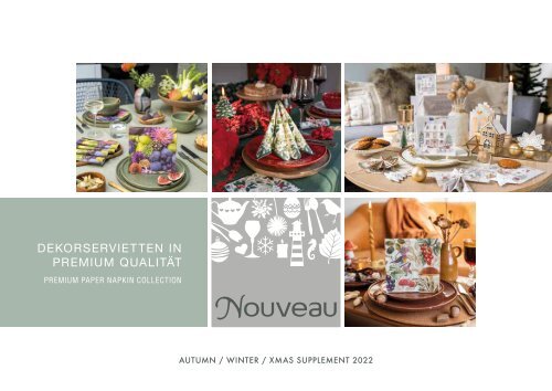 NOUVEAU paper napkins |Autumn Xmas Supplement 2022