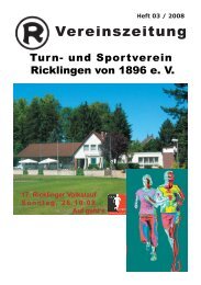 Vereinszeitung - TuS Ricklingen von 1896 eV