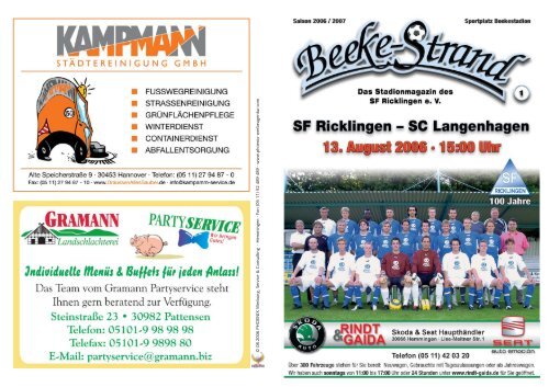 SF Ricklingen Heft 1 - Sportfreunde Ricklingen