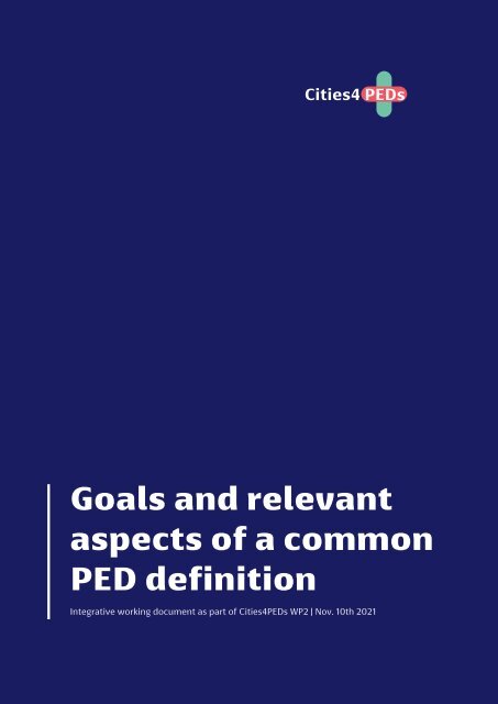 Cities4PEDs Definition_November 2021
