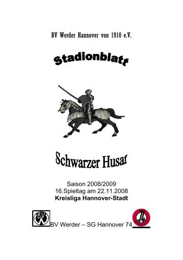 Husar Saison SG Hannover 74 - BV Werder