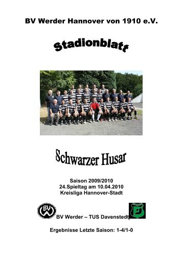 Unsere Jugendleitung und Jugendtrainer - BV Werder Hannover