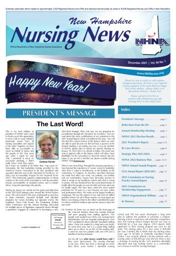 New Hampshire Nursing News - December 2021