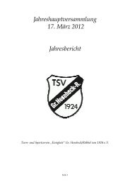 Jahresberichtsheft 2011 als PDF-Datei - TSV Gr. Hesebeck - Röbbel