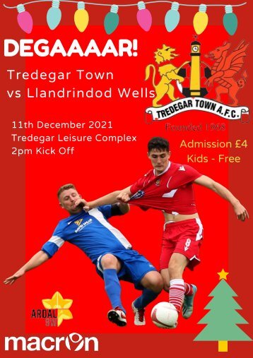 TREDEGAR TOWN FC V LLANDRINDOD WELLS FC