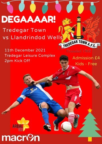 TREDEGAR TOWN FC VS LLANDRINDOD WELLS FC