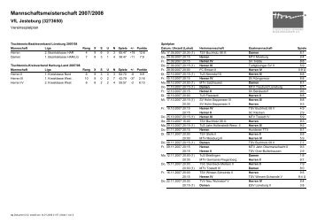 Mannschaftsmeisterschaft 2007/2008 - VfL Jesteburg, Tischtennis