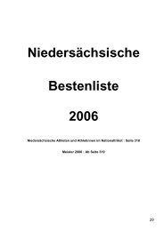 Niedersächsische Bestenliste 2006 - NLV