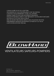 Prospectus BLOWHARD - Ventilateurs Pompiers - Ventilateurs Surpression 