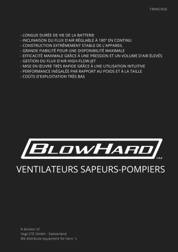 Prospectus BLOWHARD - Ventilateurs Pompiers - Ventilateurs Surpression 