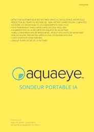 Prospectus AQUAEYE - Sauvetage aquatique - Sonar mobile & portable