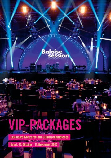 Baloise Session 2022: VIP-Packages
