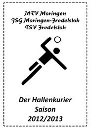 Der Hallenkurier Saison 2012/2013 - MTV Moringen