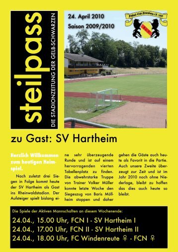 zu Gast: SV Hartheim - FC Neuenburg