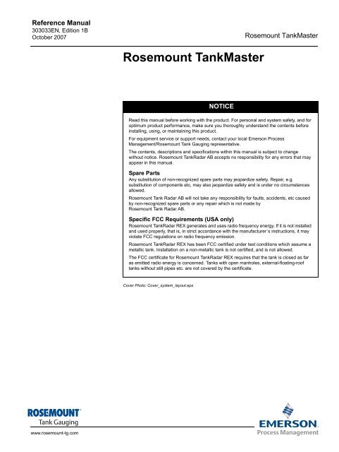 Rosemount TankMaster - Emerson Process Management