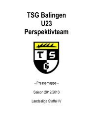 Zugänge 2012/2013 - TSG Balingen