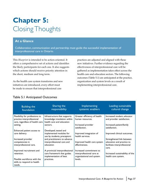 Interprofessional Care: A Blueprint for Action - HealthForceOntario