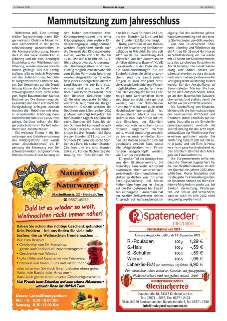 4. Advent 21 Simbacher Anzeiger