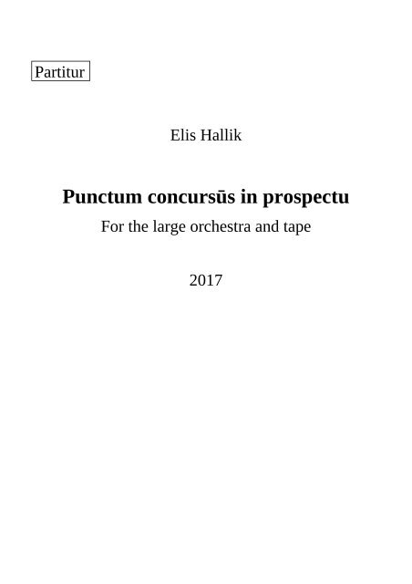 Punctum concursūs in prospectu Score