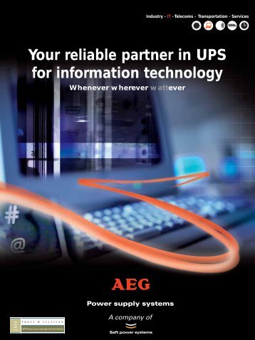 Your reliable partner in UPS for information technology Whenever ...