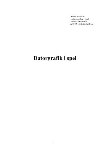 Datorgrafik i spel