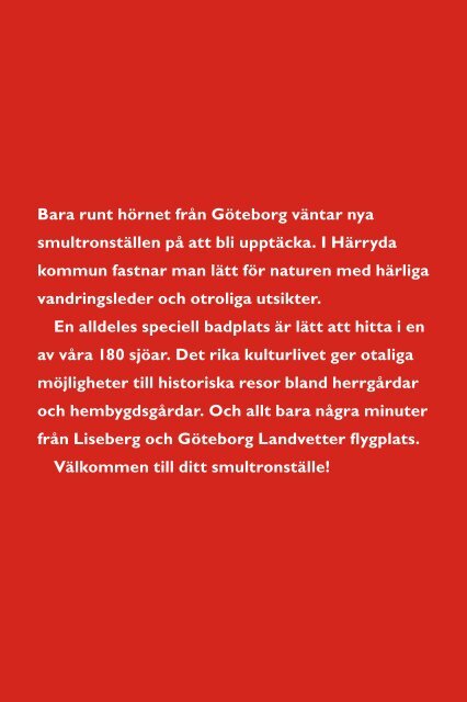 Smultronställen tio minuter från Göteborg - Härryda kommun