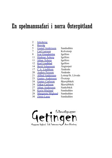 Spelmanssafari 2001 - Södermanlands Spelmansförbund