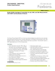 [PSS 6-1A4 A] Model 876PH Intelligent Transmitter for pH ... - Invensys