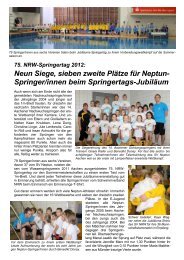 Neun Siege, sieben zweite Plätze für Neptun- Springer/innen beim ...