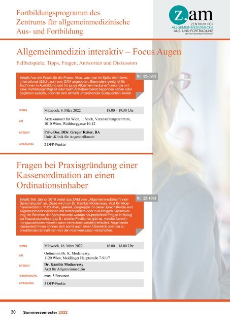 Seminarprogramm Sommersemester 2022