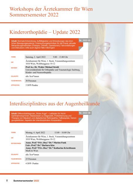 Seminarprogramm Sommersemester 2022