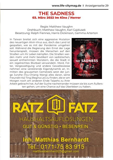 Life Citymagazin Ausgabe Dez 2021/Januar 2022