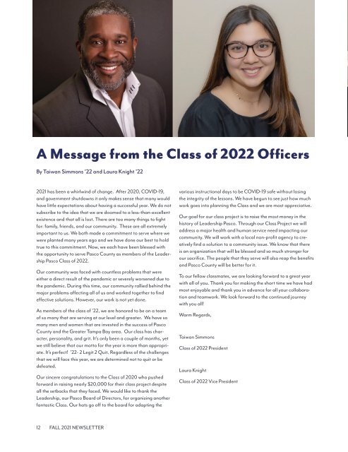 Leadership Pasco Newsletter - Fall 2021