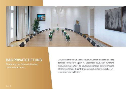 Booklet: 20 Jahre B&C Privatstiftung