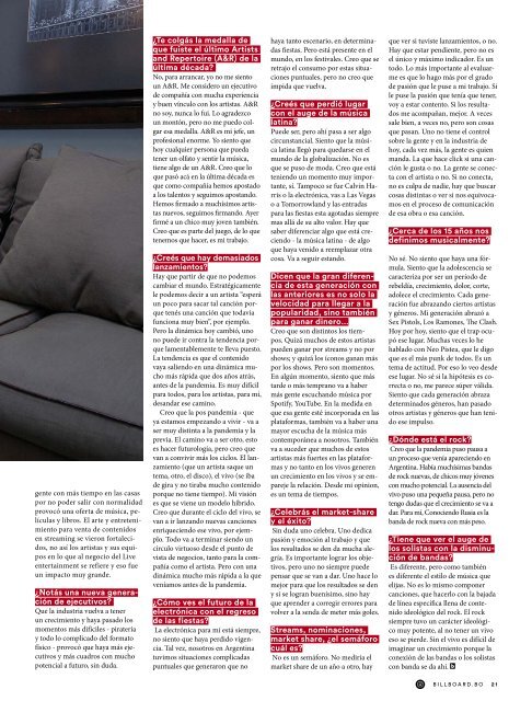 Billboard Bolivia Noviembre 2021