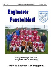 WSV St. Englmar – SV Deggenau - WSV Sankt Englmar