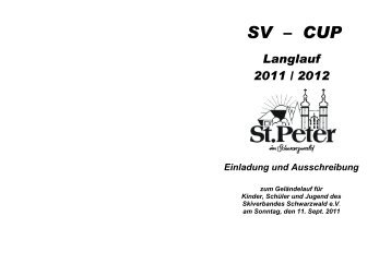 SV – CUP - beim Skiclub St. Peter im Schwarzwald