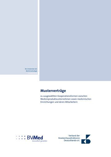 VKD / BVMed Musterverträge 2021