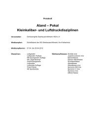 Aland – Pokal Kleinkaliber