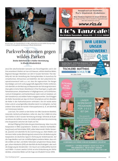 Das Stadtgespräch auf Mein Rheda-Wiedenbrück Ausgabe Januar 2022