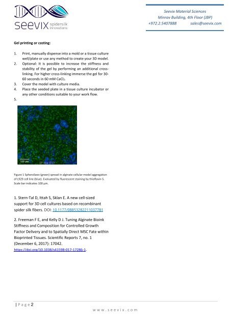 SpheroSeev for Enrichment of Hydrogels